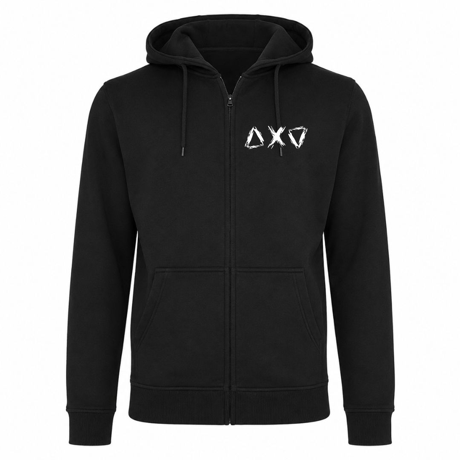 KUULT - BASIC LOGO - Unisex Oversize T-Shirt Heavy Zip Hoody - schwarz