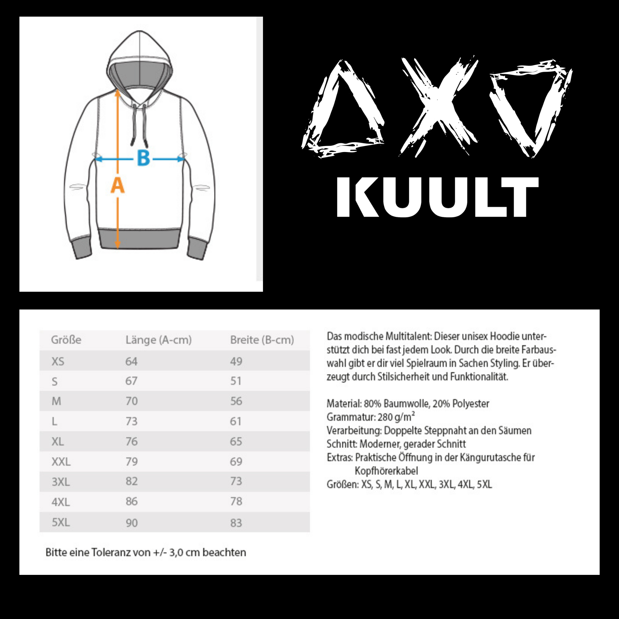 KUULT - FALLSCHIRMVERTRAUEN - Unisex Hoodie - Front Print