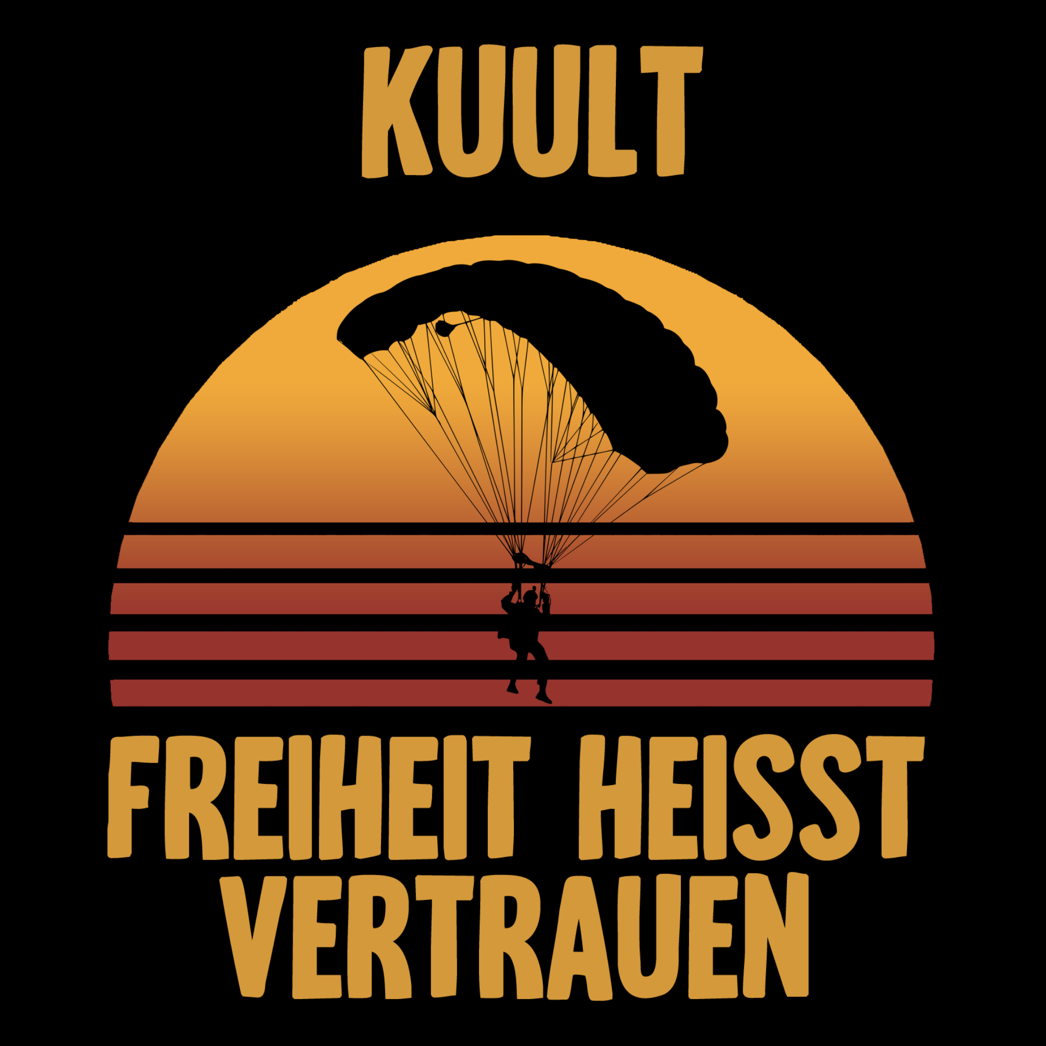 KUULT - FALLSCHIRMVERTRAUEN - Unisex T-Shirt - Front Print