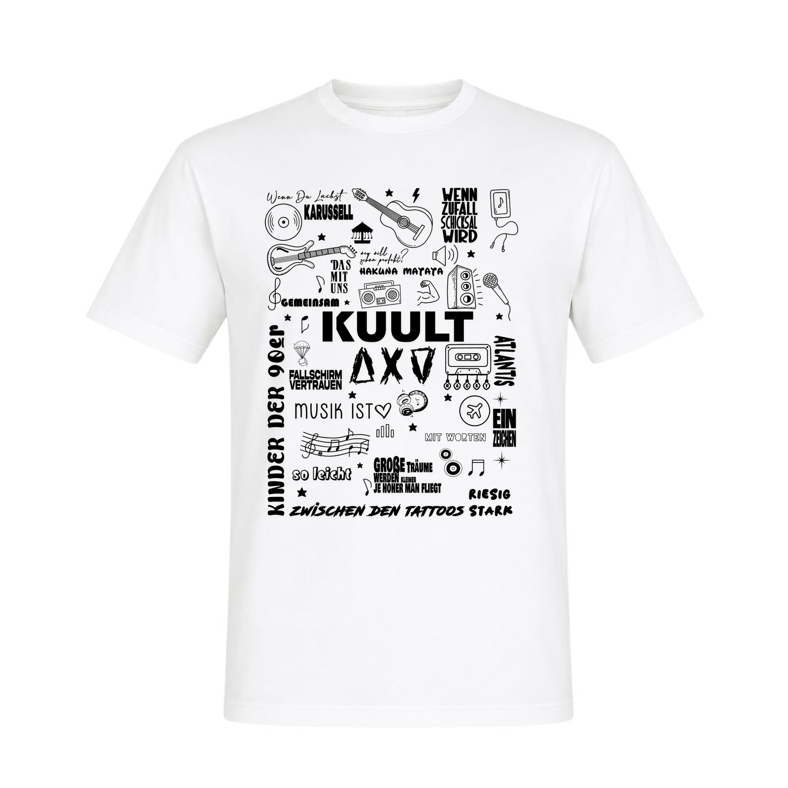 KUULT - OHNE STROM - Unisex T-Shirt - Front Print - weiß